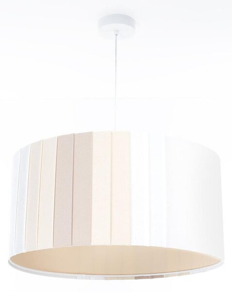 Полилей на кабел STRIPES 1xE27/60W/230V Ø 40 см кремав
