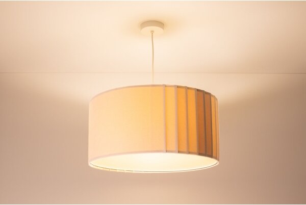 Полилей на кабел STRIPES 1xE27/60W/230V Ø 40 см кремав