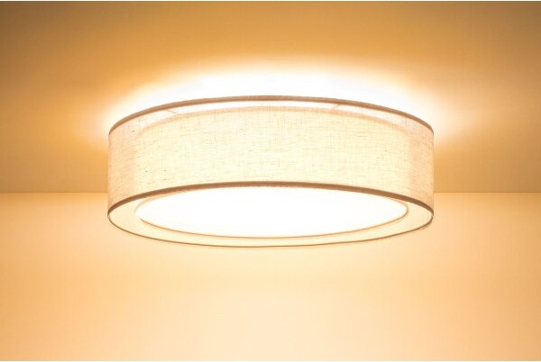 Плафониера PURO 2xE27/40W/230V Ø 50 cm бежова