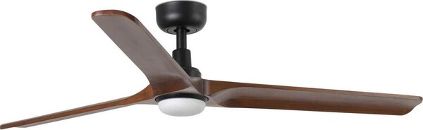 FARO 33809WT1S-LED Димируем вентилатор HEYWOOD L 10 W/230 V CCT Ø 132 см дърво/черно WT+DO