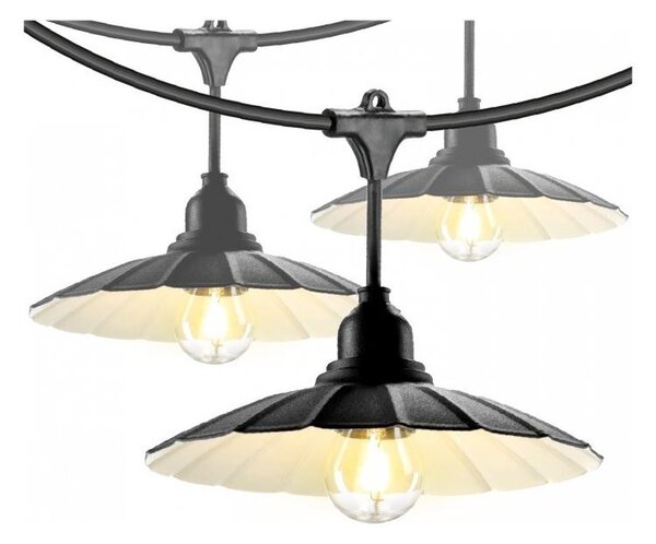 Външна декоративна гирлянда CRETE 10xE27/230V 15m IP44