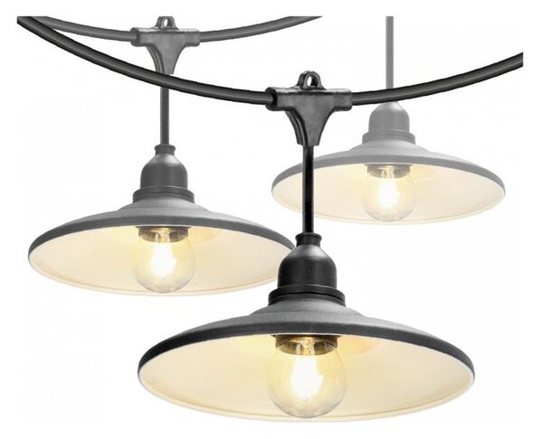 Външен декоративен гирлянд CRETE 10xE27/230V 15m IP44