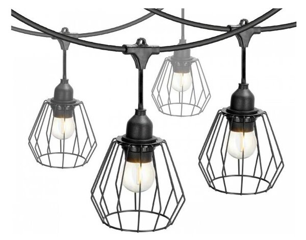 Външна декоративна гирлянда CRETE 10xE27/230V 15m IP44