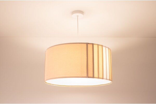 Полилей на кабел STRIPES 1xE27/60W/230V Ø 60 см бежов