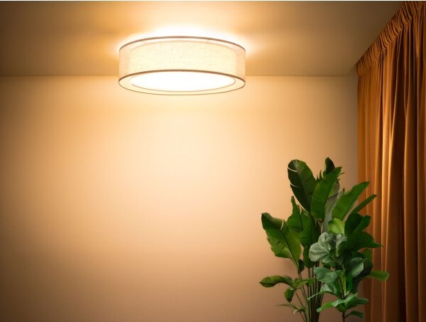 Плафониера PURO 2xE27/40W/230V Ø 50 cm бежова