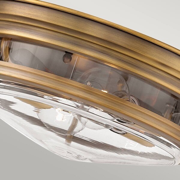 Quintiesse QN-HADRIAN-FS-BR-CLEAR - Външно стоящо осветително тяло HADRIAN, 2xE27/40W/230V, IP44, бронз