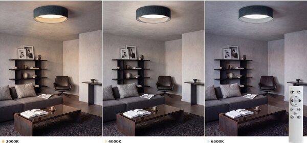 Brilagi - LED димируемо осветително тяло VELVET SM. VARI 24W/230V 3000-6500K Ø 45 см зелено + дистанционно управление