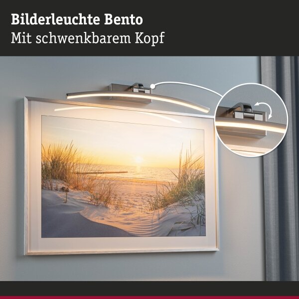 Paulmann 95558 - LED/10W осветително тяло за картини BENTO 230V 50 cm матов хром