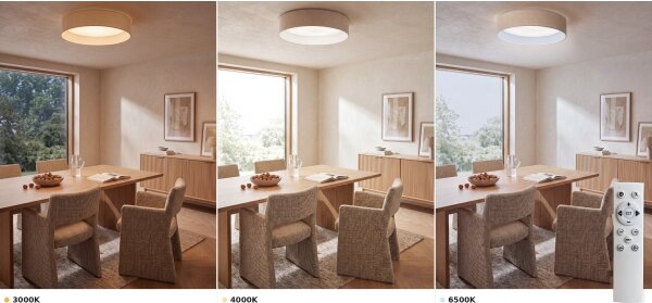 Brilagi-LED димируемо осветително тяло VELVET SM. VARI 24W/230V 3000-6500K диаметър 45 см в цвят крем + дистанционно управление
