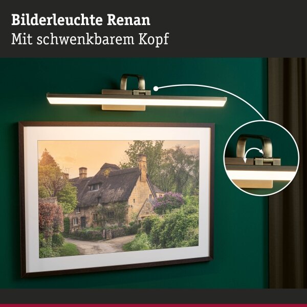 Paulmann 95570 - Осветително тяло за картини RENAN LED/11W, 230V, 60 см, месинг