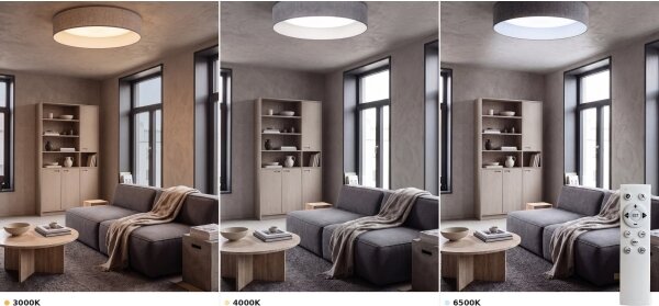 Brilagi - LED димируемо осветително тяло VELVET SM. VARI 24W/230V 3000-6500K Ø 45 см сиво + ДУ