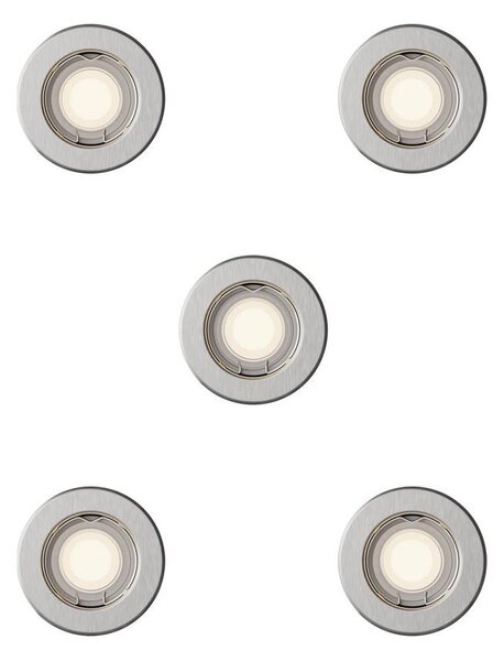 Philips - Комплект от 5 вградени осветителни тела PERIDOT 1xGU10/7W/230V, сребрист