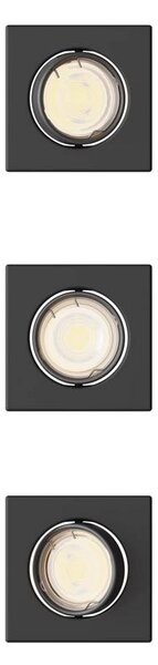 Philips - Комплект от 3 вградени осветителни тела PERIDOT 1xGU10/7W/230V черни