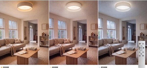 BRILAGI-LED димируемо осветително тяло VELVET SM. VARI 24W/230V 3000-6500K Ø 45 см кремаво + с дистанционно управление