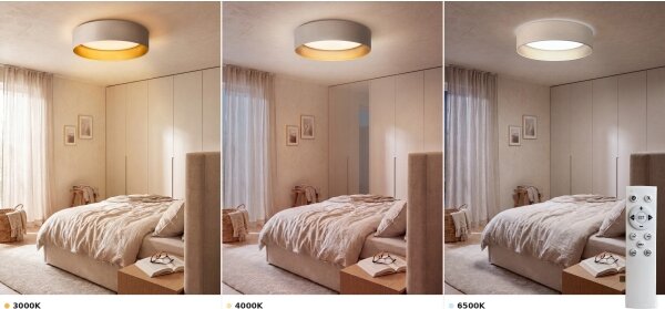 Brilagi-LED димируемо осветително тяло VELVET SM. VARI 24W/230V 3000-6500K диам. 45 см крем./злат. + дистанционно управление