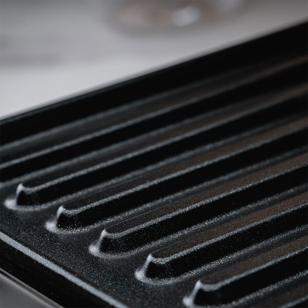 Грил скара Rosberg R51442I, 1500W, Отваряне на 180 гр, Незалепваща, Тава за мазнина, Инокс/черен