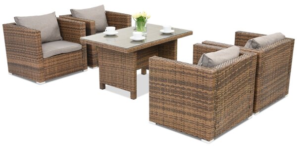 Градински мебели от техноратан Roma Premium 4 Garden Point кафяв