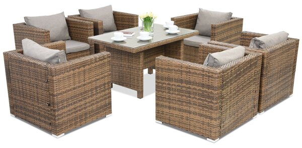 Градински мебели от техноратан Roma Premium 6 Garden Point кафяв
