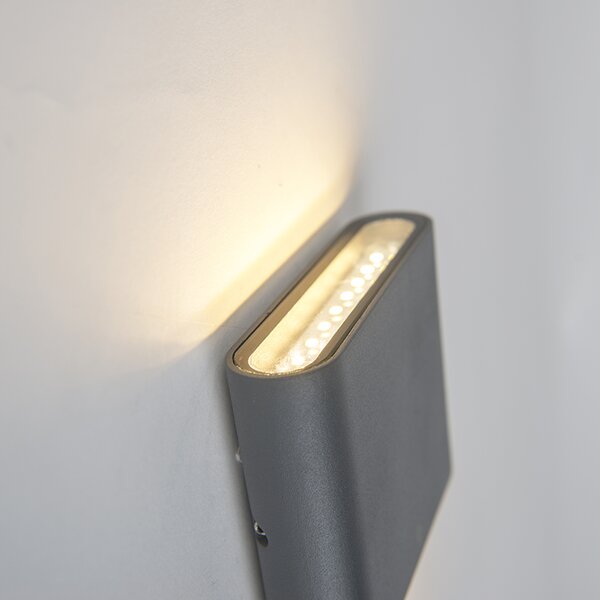 Стенна лампа антрацит 11,5 см с LED IP65 - Batt