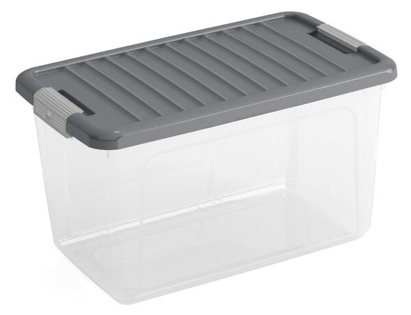 Пластмасова кутия за съхранение с капак 49x30x28,5 cm W box M – KIS