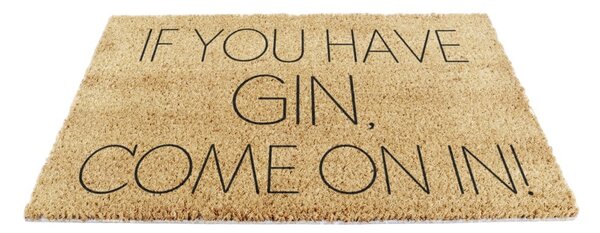 Изтривалка от кокосови влакна 40x60 cm If You Have Gin – Artsy Doormats