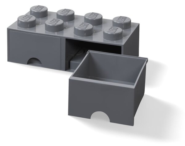 Детска тъмносива кутия за съхранение с 2 чекмеджета - LEGO®