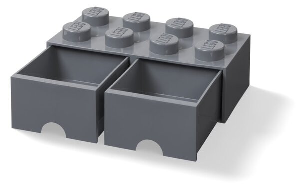 Детска тъмносива кутия за съхранение с 2 чекмеджета - LEGO®