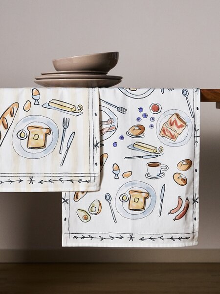 Sinsay - Памучни кухненски кърпи 2 pack - многоцветен