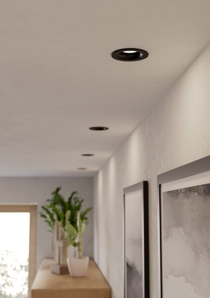 Eglo 902273 -LED вграден таванен осветител за баня SALABATE LED/4,9W/230V pr.8,8cm IP65 черен