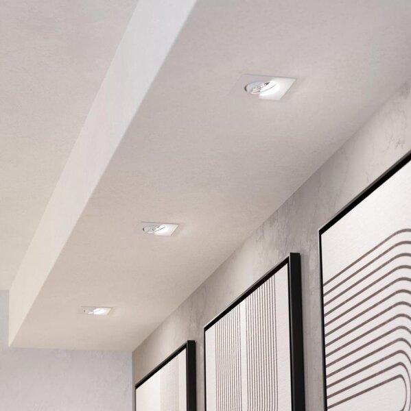 Eglo 902328-КОМПЛЕКТ 3xLED Вградено таванно осветително тяло SALICETO LED/6,4W/230V 8,8x8,8cm бяло