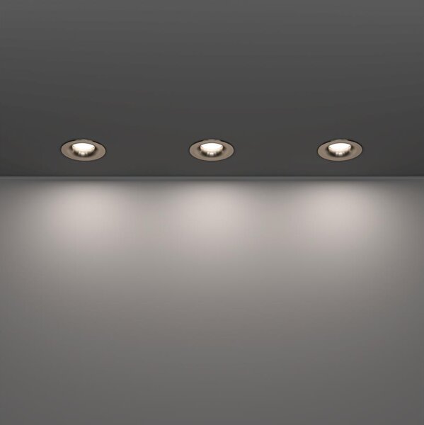 Eglo 902276 - Комплект 3xLED таванни осветителни тела за баня SALABATE LED/4,9W/230V Ø8,8cm IP65 хром