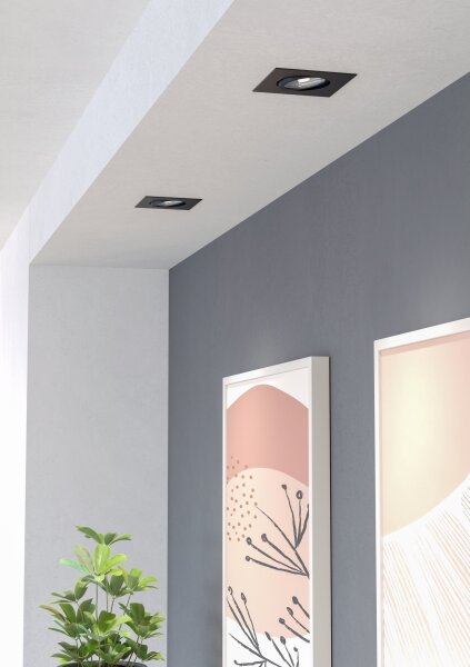 Eglo 902284-Комплект 3xLED вградено таванно осветително тяло SALICETO LED/4,8W/230V 8,8x8,8cm черно