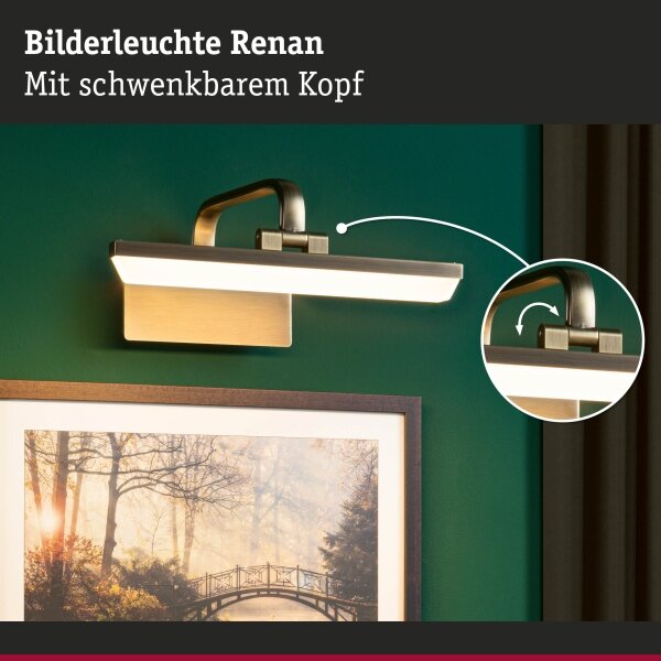 Paulmann 95568 - LED/6W Осветително тяло за картина RENAN 230V 30 cm месинг