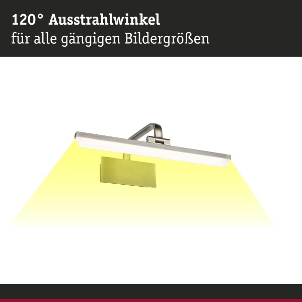 Paulmann 95569 - LED/9,5W Осветително тяло за картини RENAN 230V 40 cm месинг