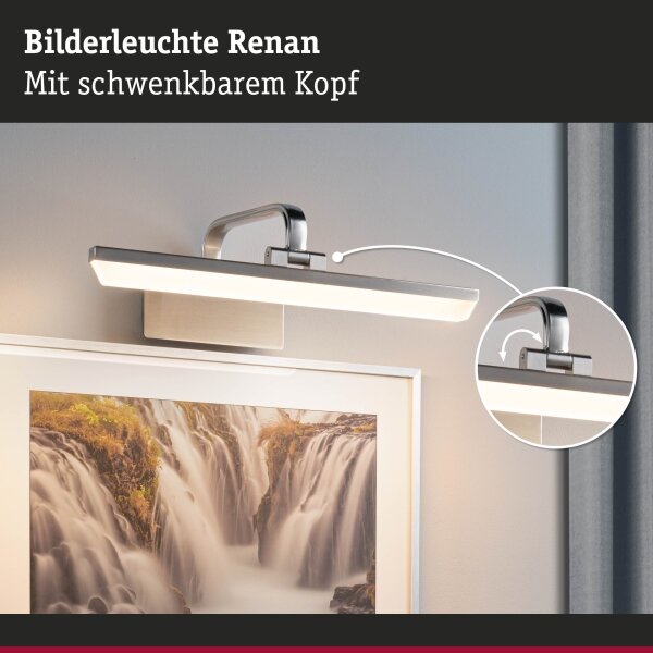 Paulmann 95572 - LED/9,5W Осветително тяло за картини RENAN 230V 40 см матов хром