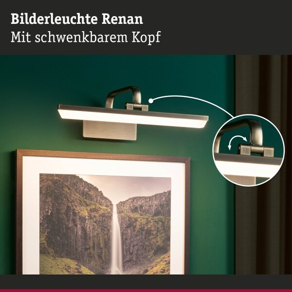Paulmann 95569 - LED/9,5W Осветително тяло за картини RENAN 230V 40 cm месинг