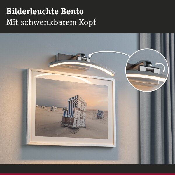 Paulmann 95556 - LED/6W осветително тяло за картини BENTO 230V 30 см матов хром