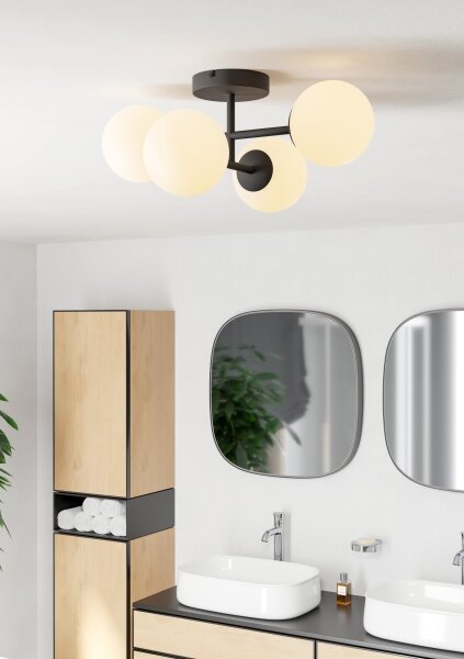 Eglo 902094 - LED полилей за баня CASTROVIDO 4xG9/4,2W/230V IP44 черен