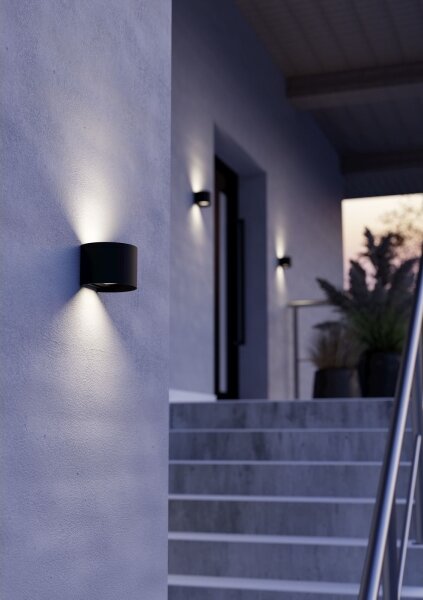 Eglo 901844 - LED външна стенна лампа CALPINO 2xLED/2,8W/230V IP54 черна