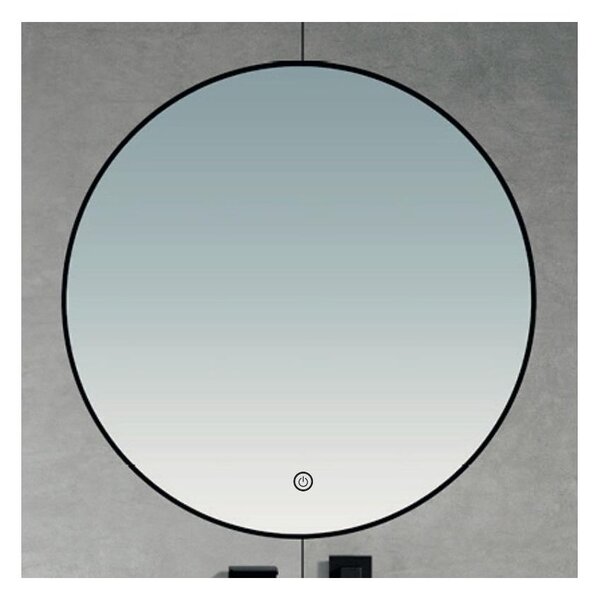 Brilagi-LED Огледало за баня NOVARA LED/19W/230V, 60 см, черно, IP44, CRI 90, с възможност за димиране (димер) + CCT (регулируема цветна температура)
