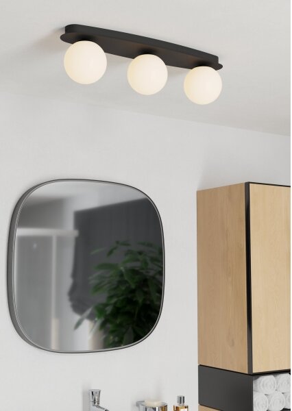 Eglo 902092 - LED плафон за баня CASTROVIDO 3xG9/4,2W/230V IP44 черно