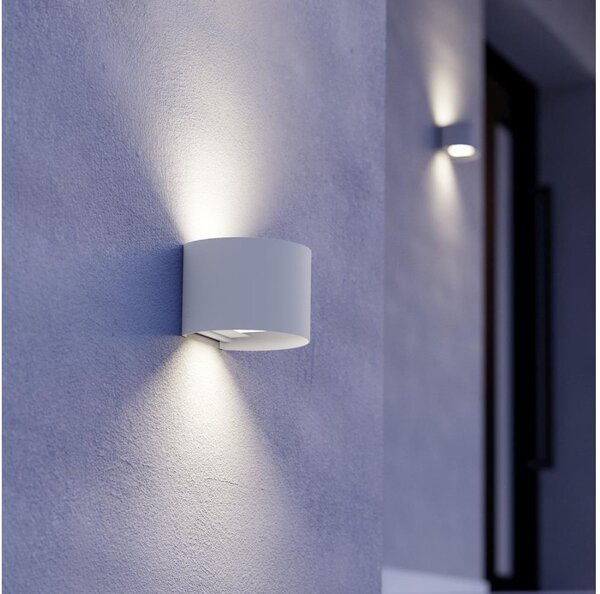 Eglo 901843 - LED външно стенно осветително тяло CALPINO 2xLED/2,8W/230V IP54 бяло