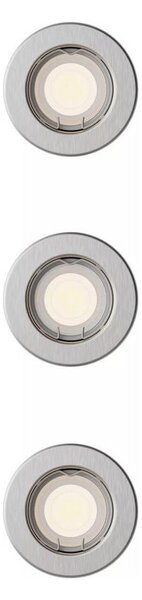 Philips - Комплект от 3 вградени осветителни тела PERIDOT 1xGU10/7W/230V в сребрист цвят