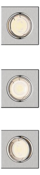Philips - Комплект от 3 вградени осветителни тела PERIDOT, 1xGU10/7W/230V, сребрист