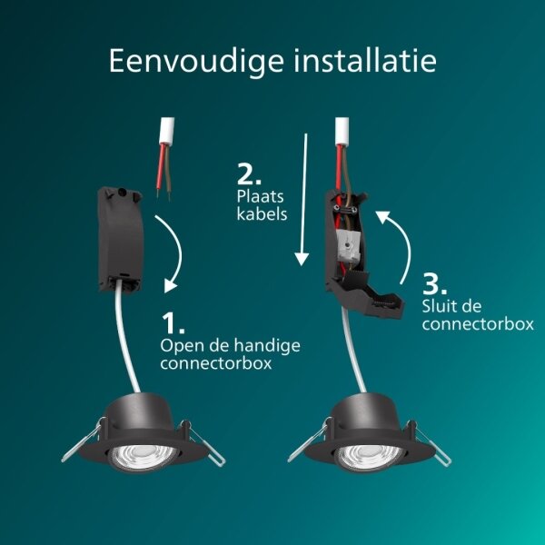 Philips -LED димируемо вградено осветително тяло CILANTRO LED/5W/230V 4000K черно