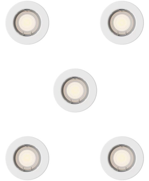 Philips - Комплект от 5 вградени осветителни тела PERIDOT 1xGU10/7W/230V, бяло