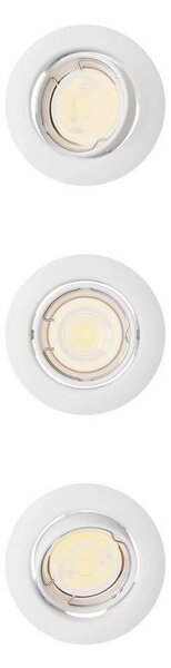 Philips - комплект от 3 вградени осветителни тела PERIDOT 1xGU10/7W/230V, бели