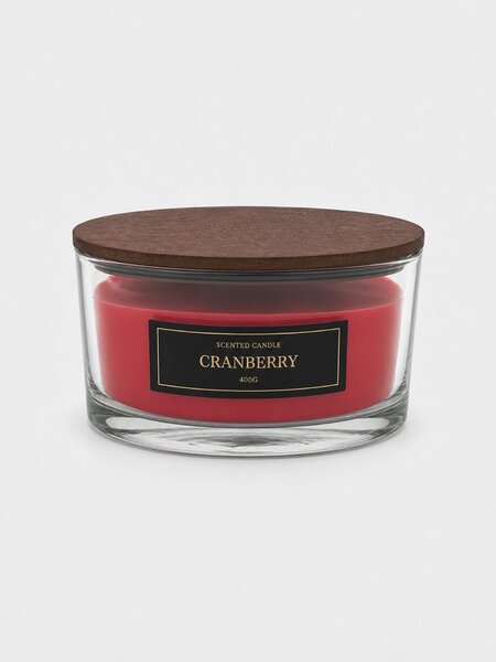 Sinsay - Ароматна свещ с дървен фитил Cranberry - кларет