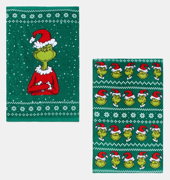 Sinsay - Хавлии Grinch 2 броя - зeлeн