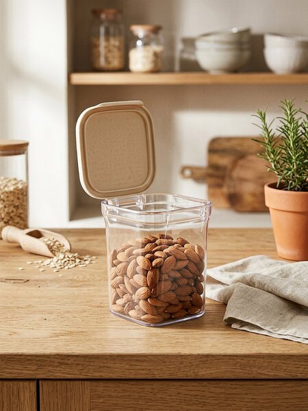 Sinsay - Прозрачен контейнер за храна с капак - clear